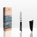 Couteau d'office Bunka Kotai Réunion et son coffret en bambou