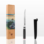 Couteau à filet le poisson Pakka Kotai Réunion et son coffret en bambou