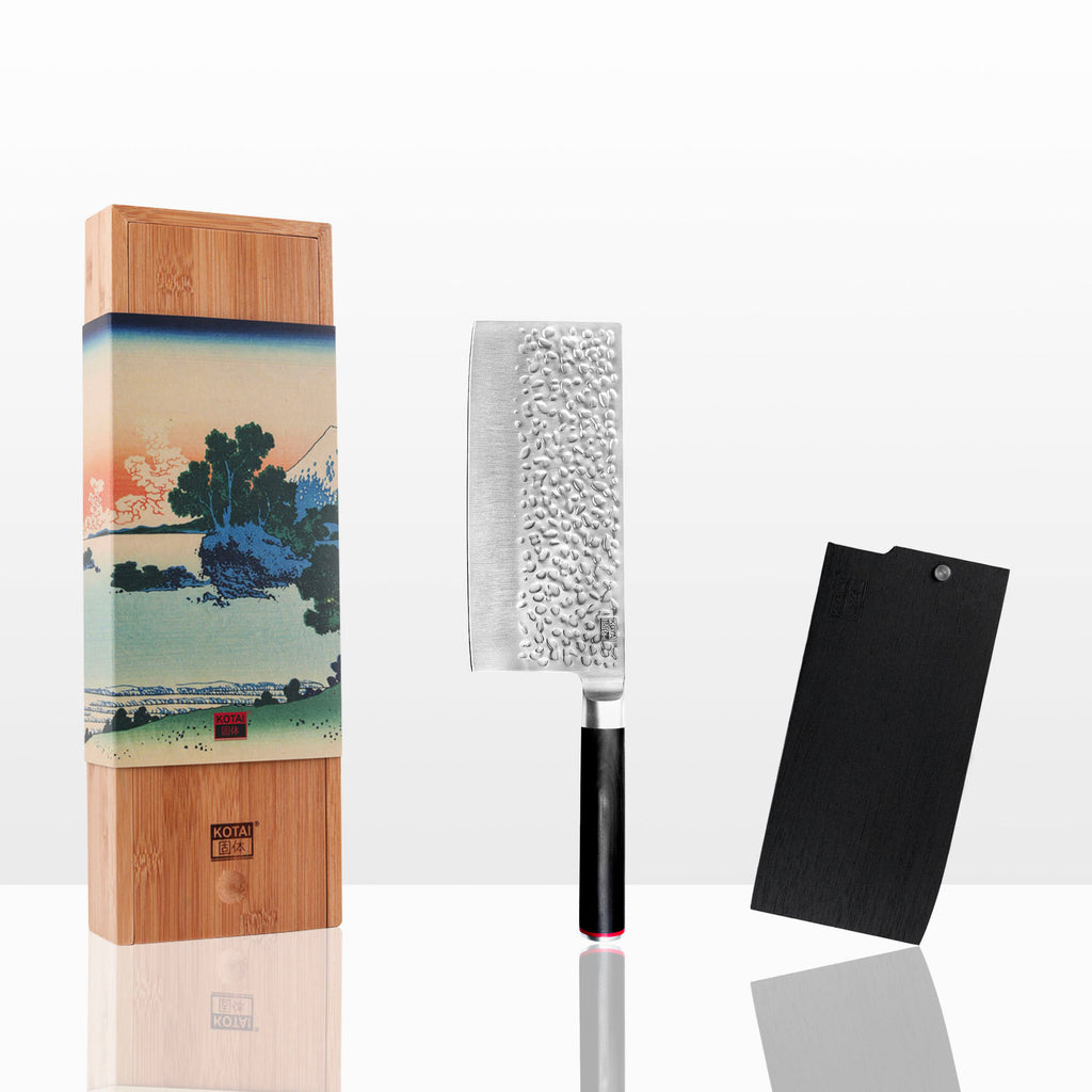 Hachoir chinois Pakka Kotai Réunion et son coffret en bambou