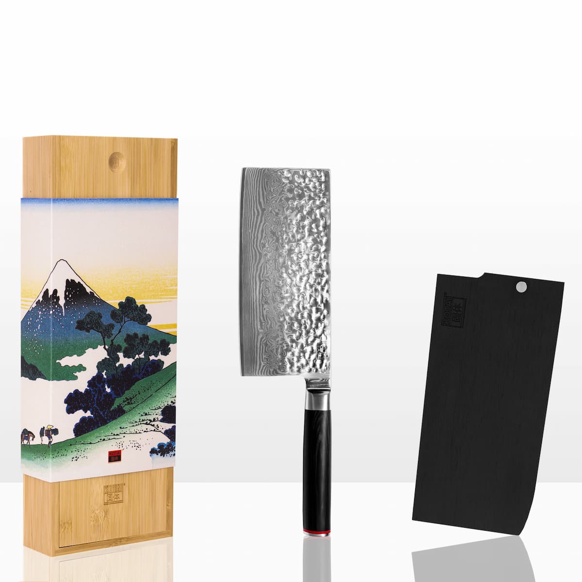 Hachoir chinois Pakka Damas Kotai Réunion et son packaging