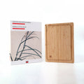 Planche à découper bambou Kotai Réunion — vue ensemble avec coffret